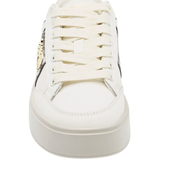 NWT Roberto Cavalli “Cavalli Class” logo hardware white low top sneaker Size 39 - Picture 3 of 16